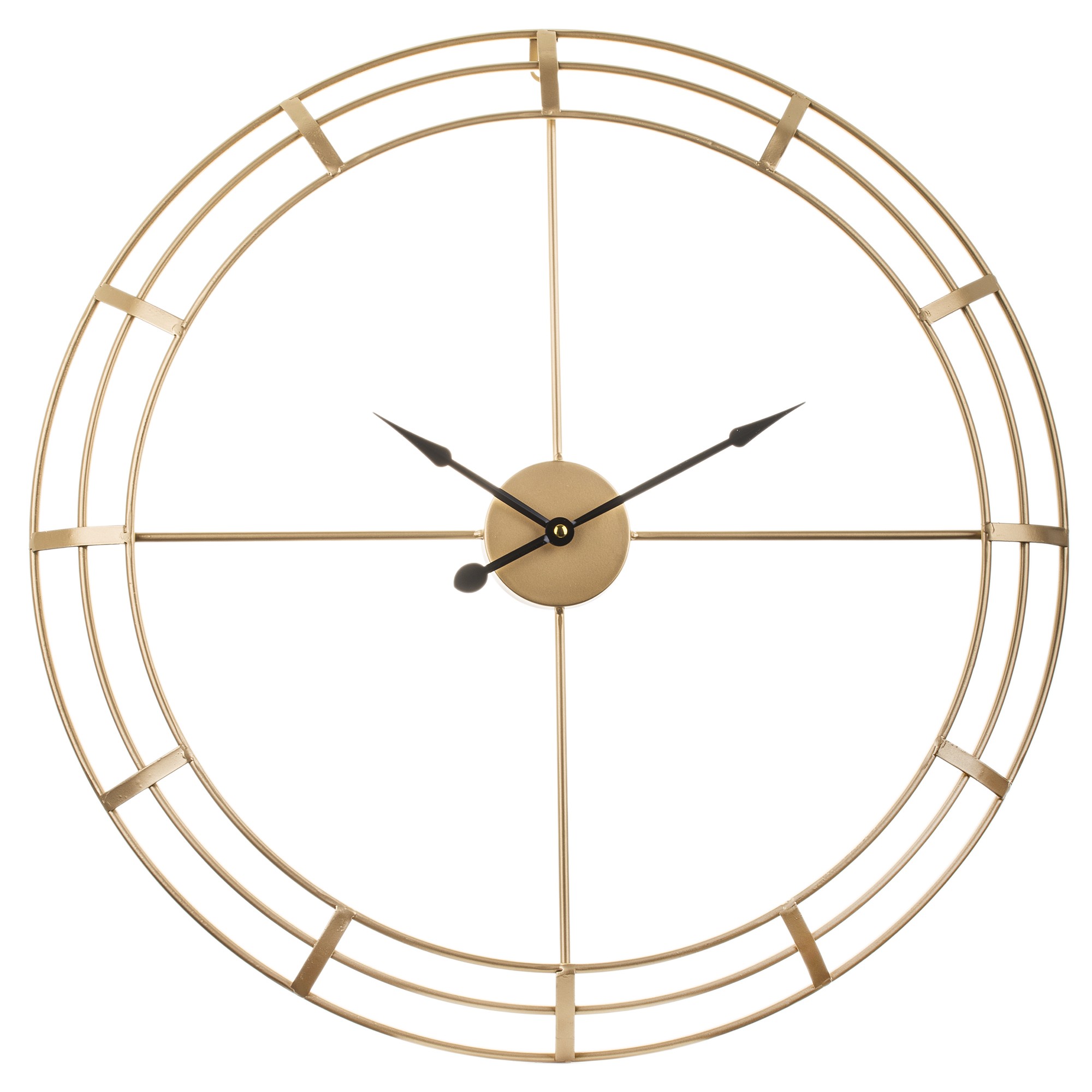 Ażruowy Zegar Wiszący śr. 60cm metal brązowy czarny 138605 Art-Pol