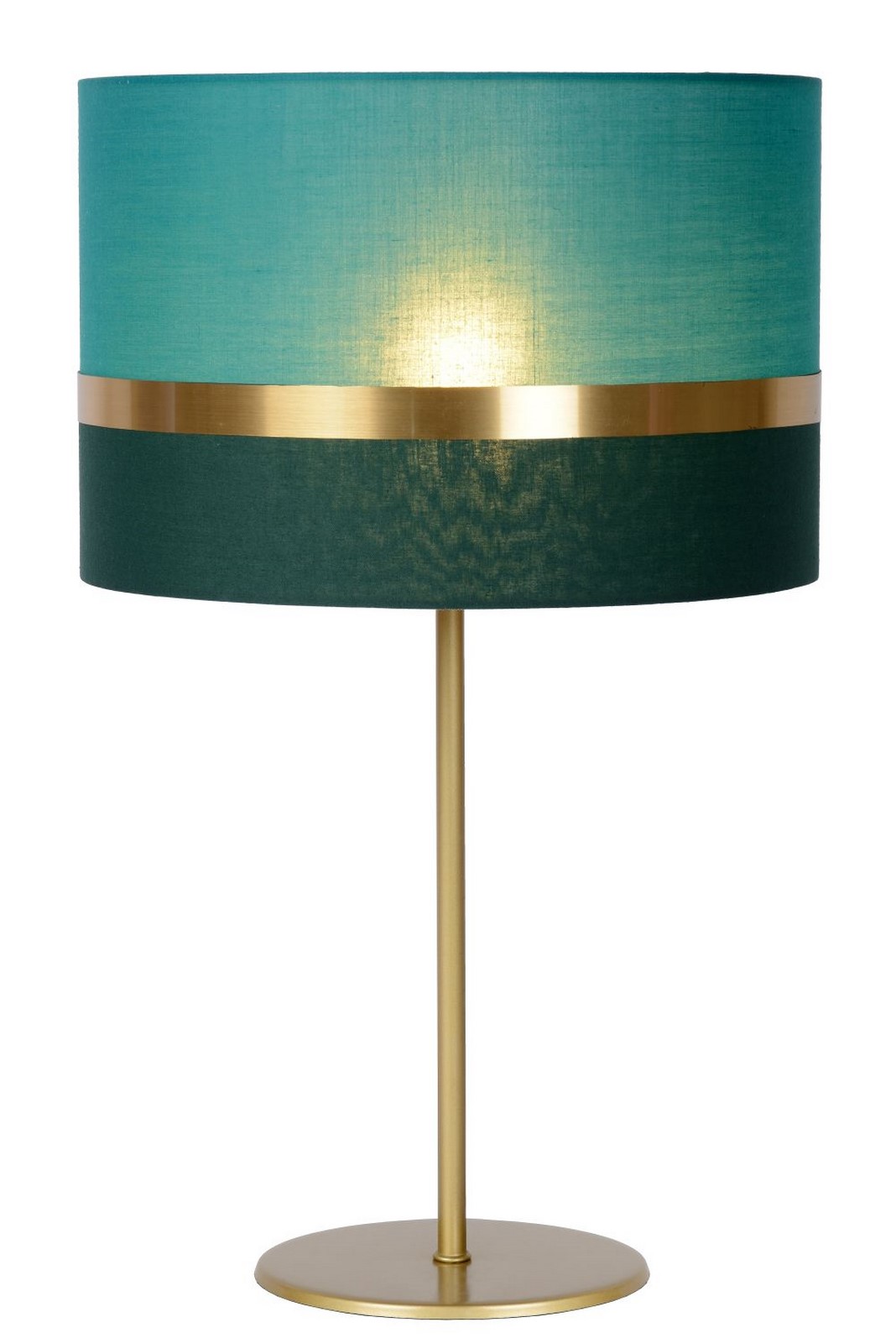 EXTRAVAGANZA TUSSE Lampa stołowa z abażurem E27 H50cm złota/zielona Lucide 10509/81/33