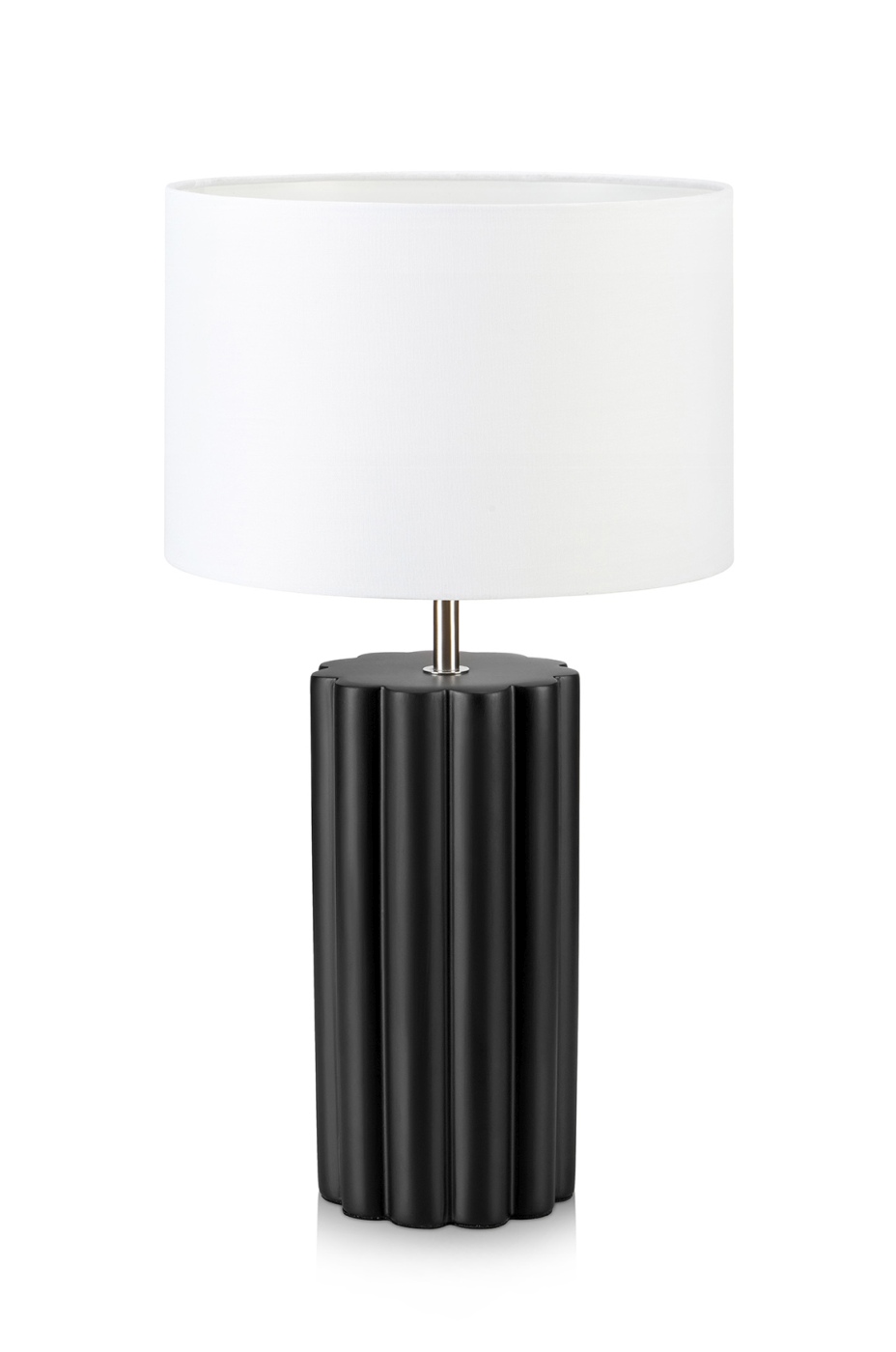 COLUMN Lampa stołowa z abażurem E14 H44cm czarna/biała Markslojd 108221