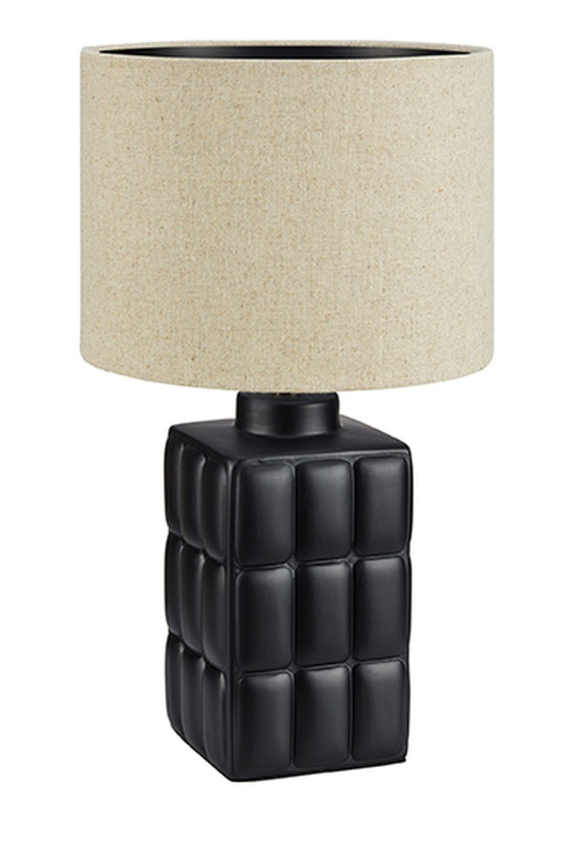 CUSCINI Lampa stołowa z abażurem E27 H57cm czarna/beżowa Markslojd 108247