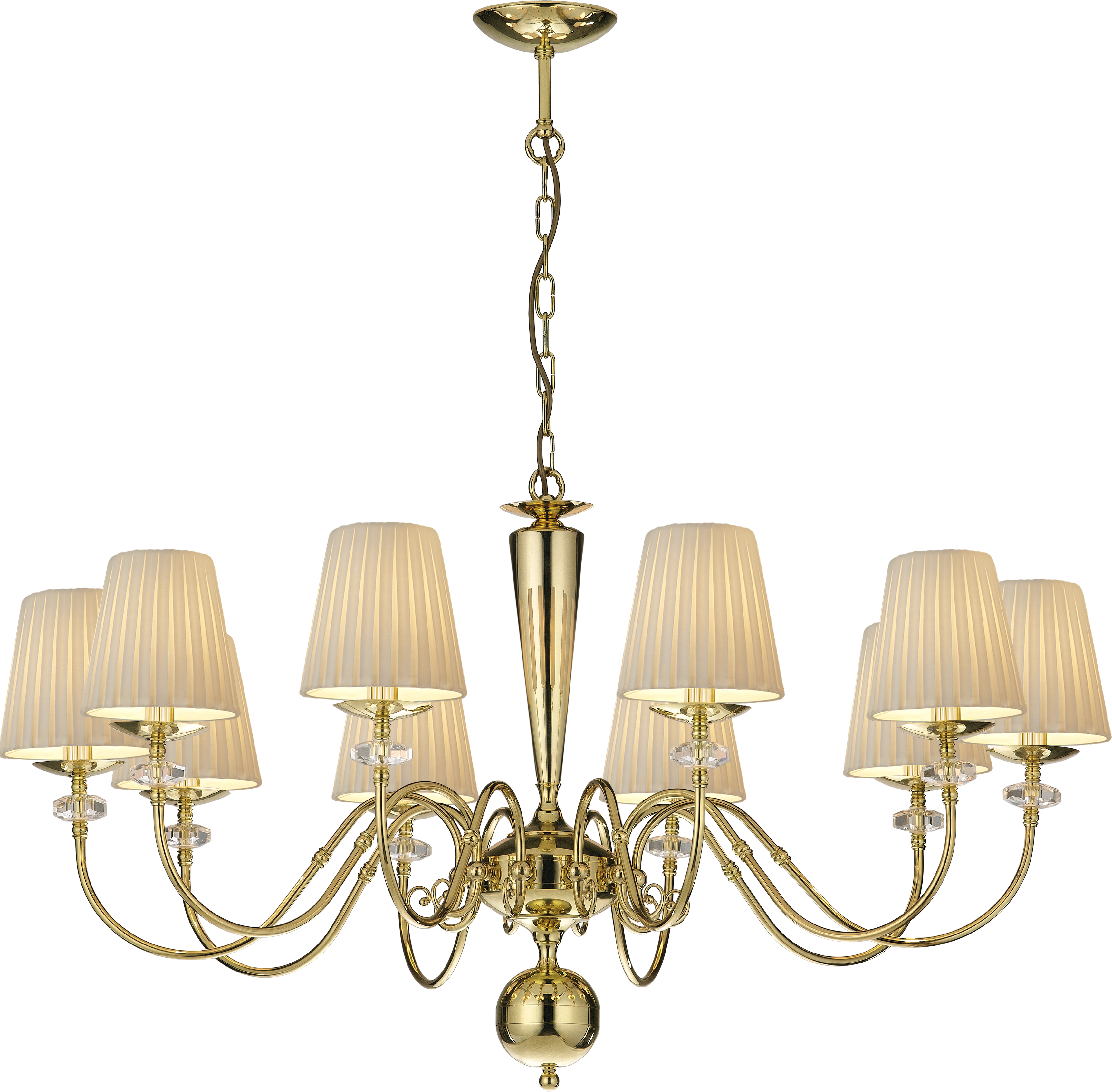 10-flame chandelier lamp. Lilosa AMPLEX