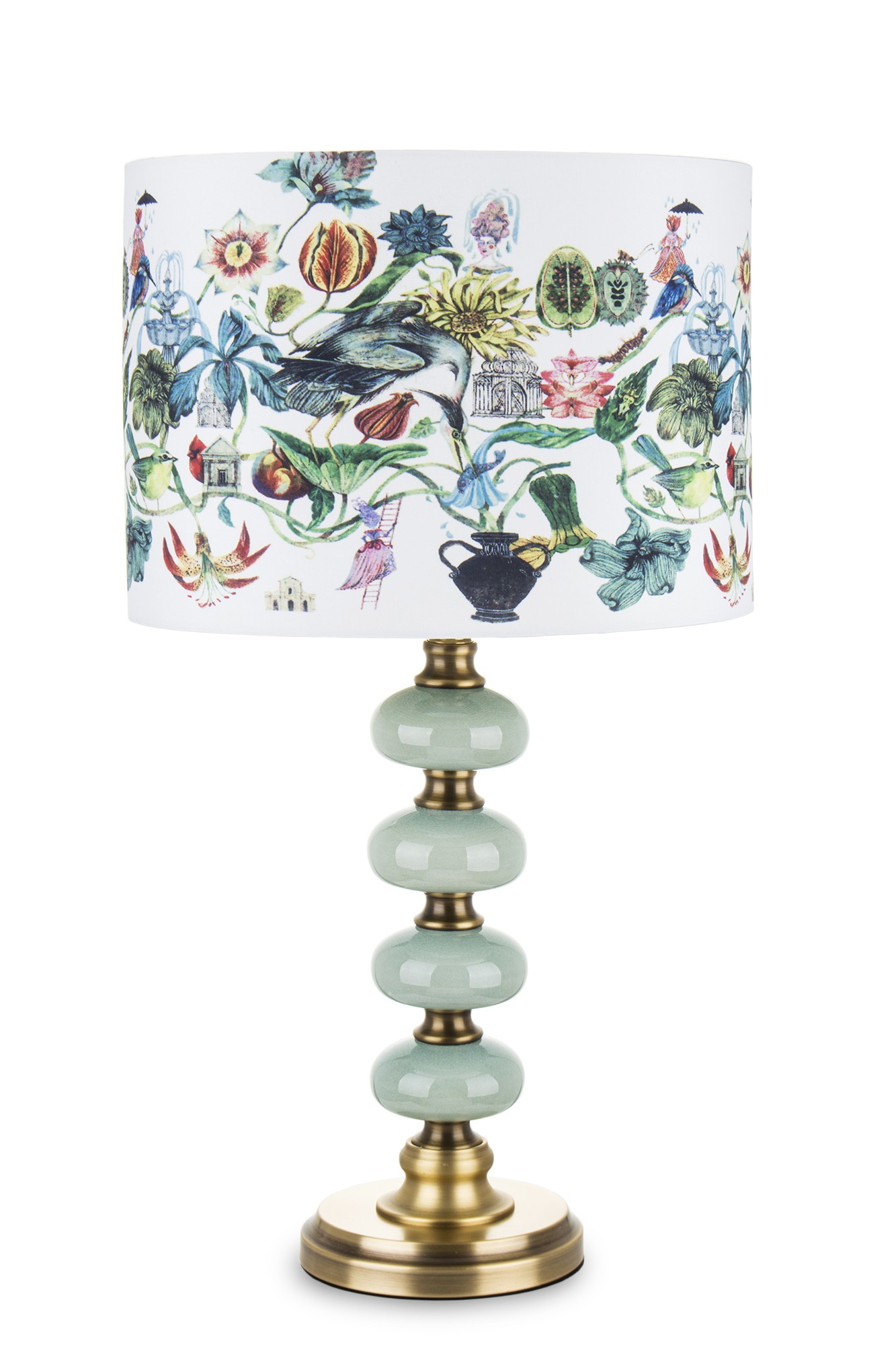 Lampa stołowa z abażurem ceramika 137530 Art-Pol