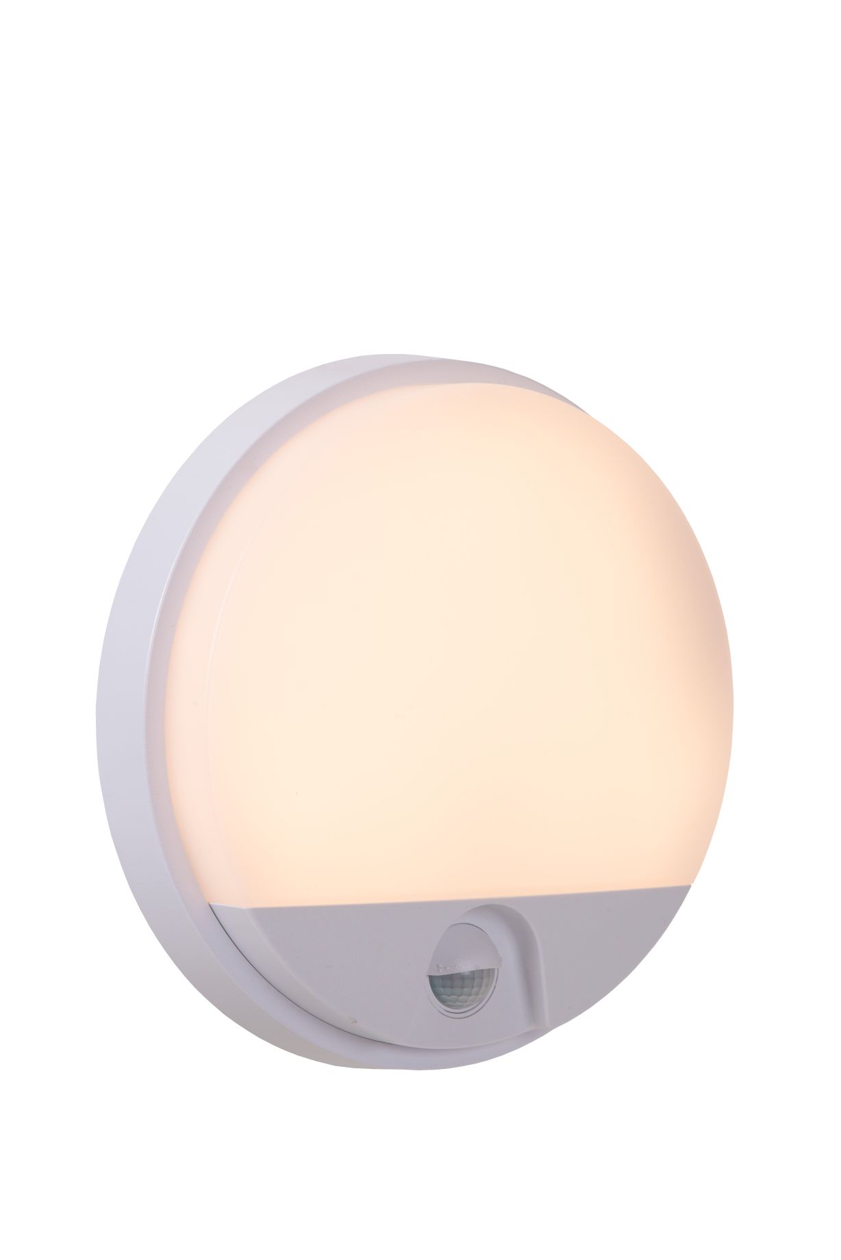 Hups Lampa kinkiet zewnętrzny LED + czujnik ruchu 10W 3000K IP54 biała  22863/10/31 Lucide