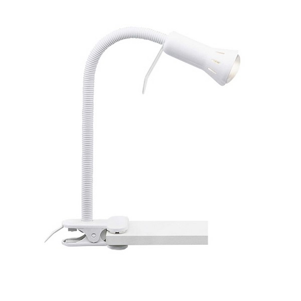 Flex lampa biurkowa na klips biała Brilliant 24705T05