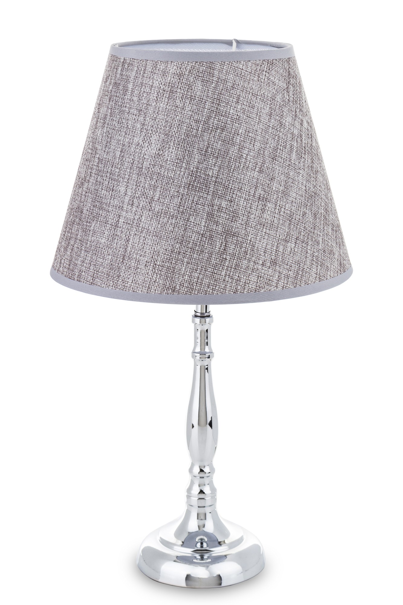 Lampa srebrna z szarym abażurem 143505 Art-Pol