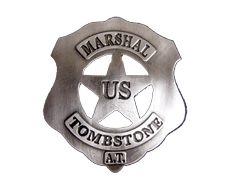 US Marshal Tombstone Denix 105 Silver Badge