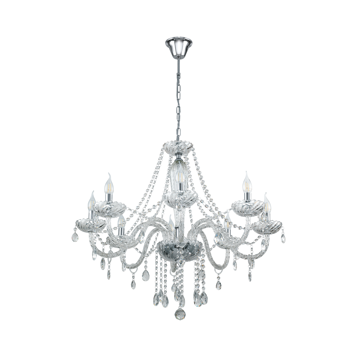 BASILANO 1 Glass Chandeliers EGLO 39101 chandelier flame lamp