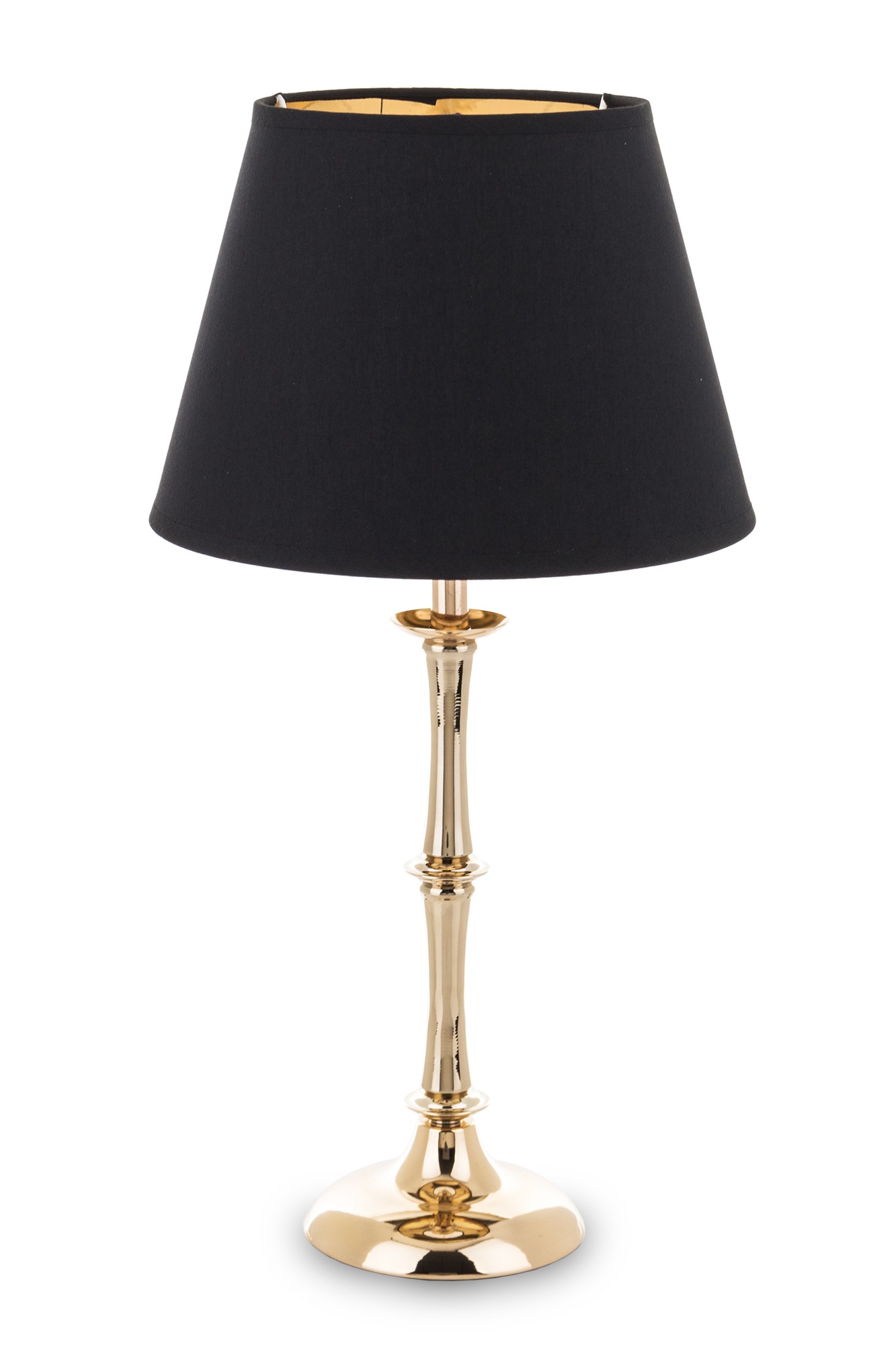Lampa złota z czarnym abażurem 143502 Art-Pol