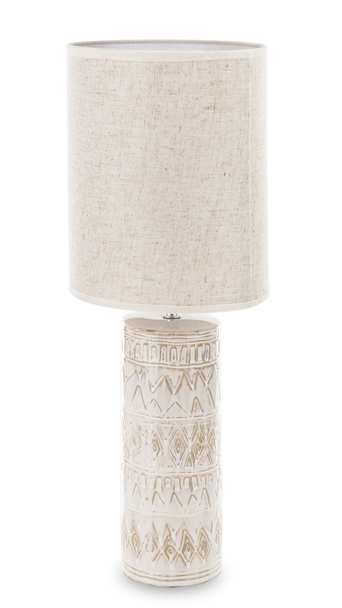 Lampa kremowa ceramiczna z abażurem 143521 Art-Pol