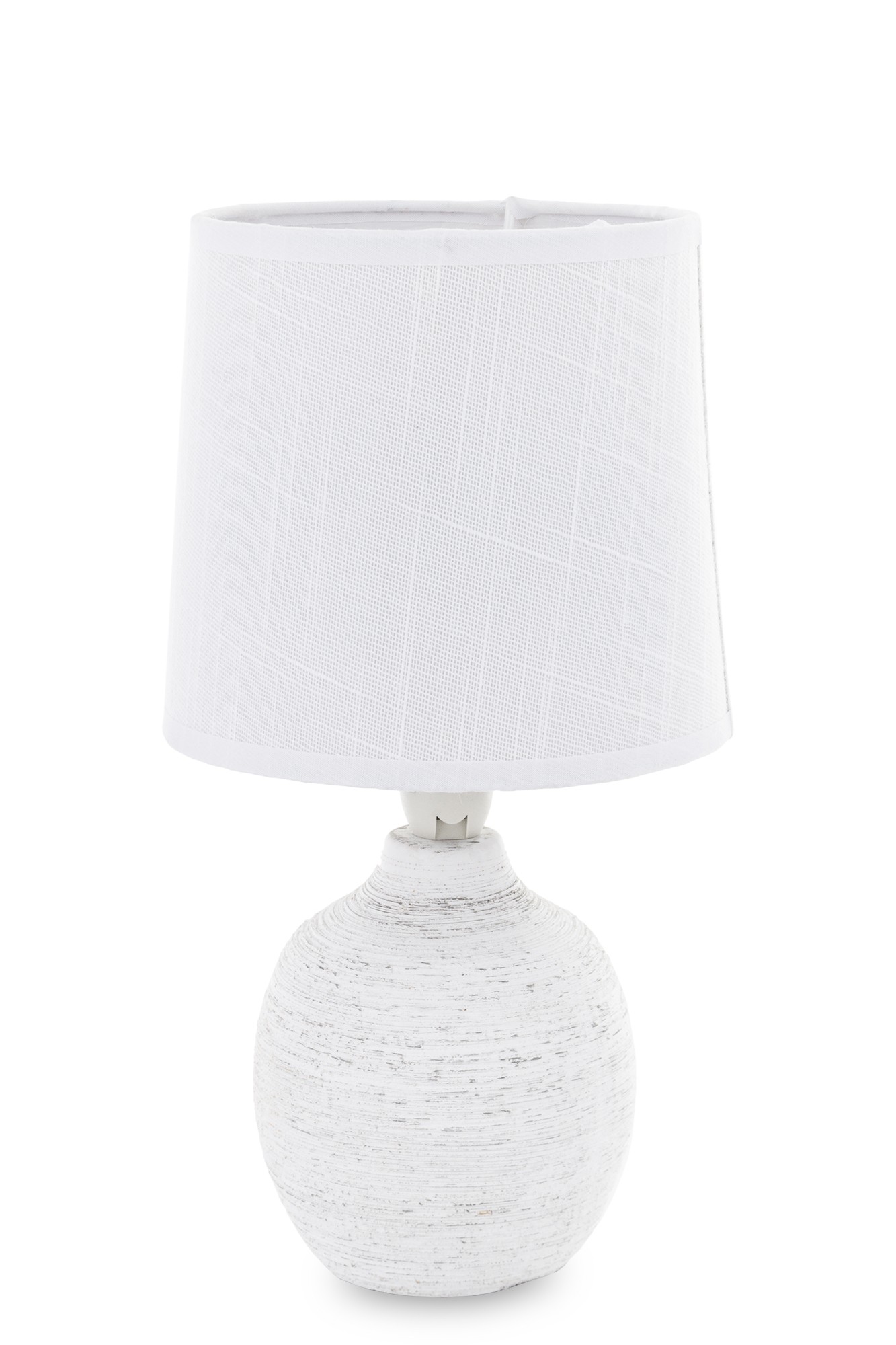 Lampa biała ceramiczna z abażurem 143517 Art-Pol