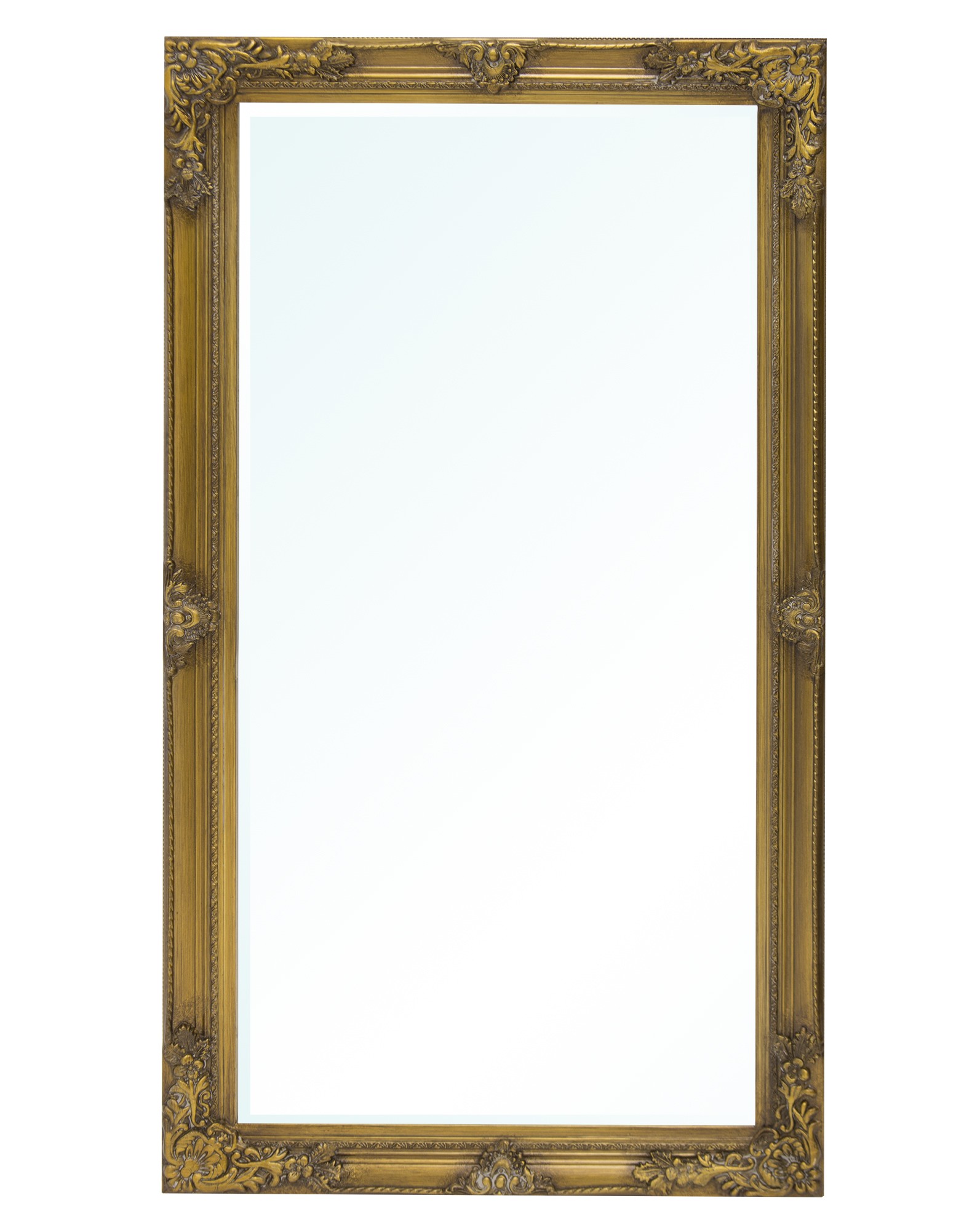 Lustro stylizowane drewno szkło złoty 125596 Art-Pol