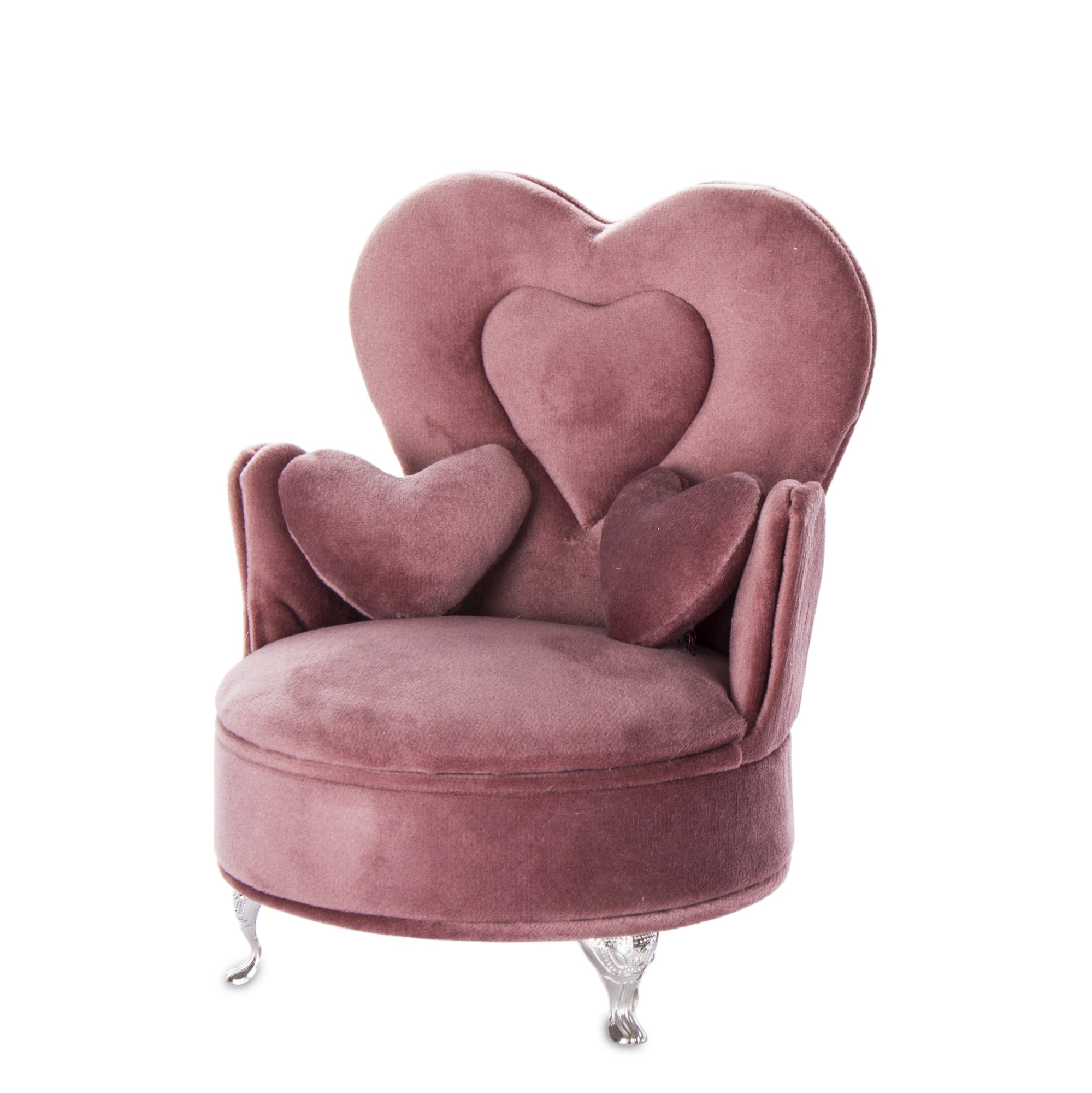 Szkatułka na biżuterię różowa fotel 132045 Art-Pol