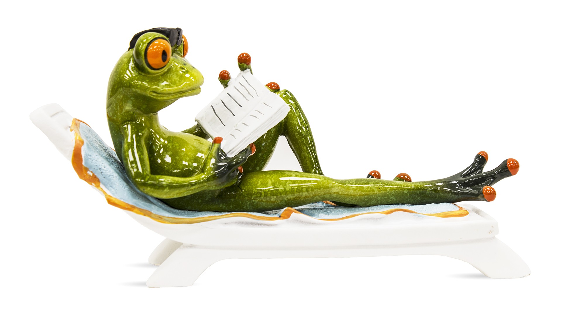 Frog Figurine Holidaymaker with a book 118552