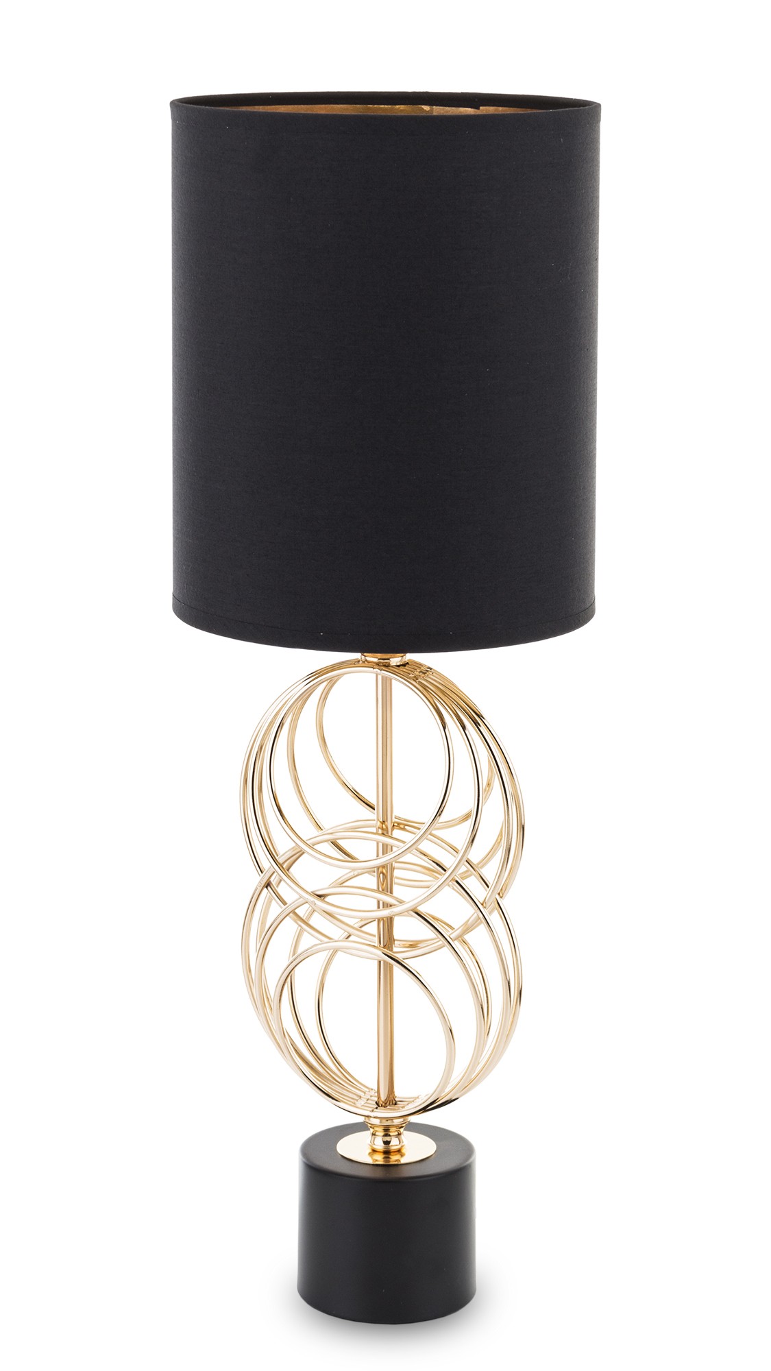 Lampa złota z czarnym abażurem 143508 Art-Pol