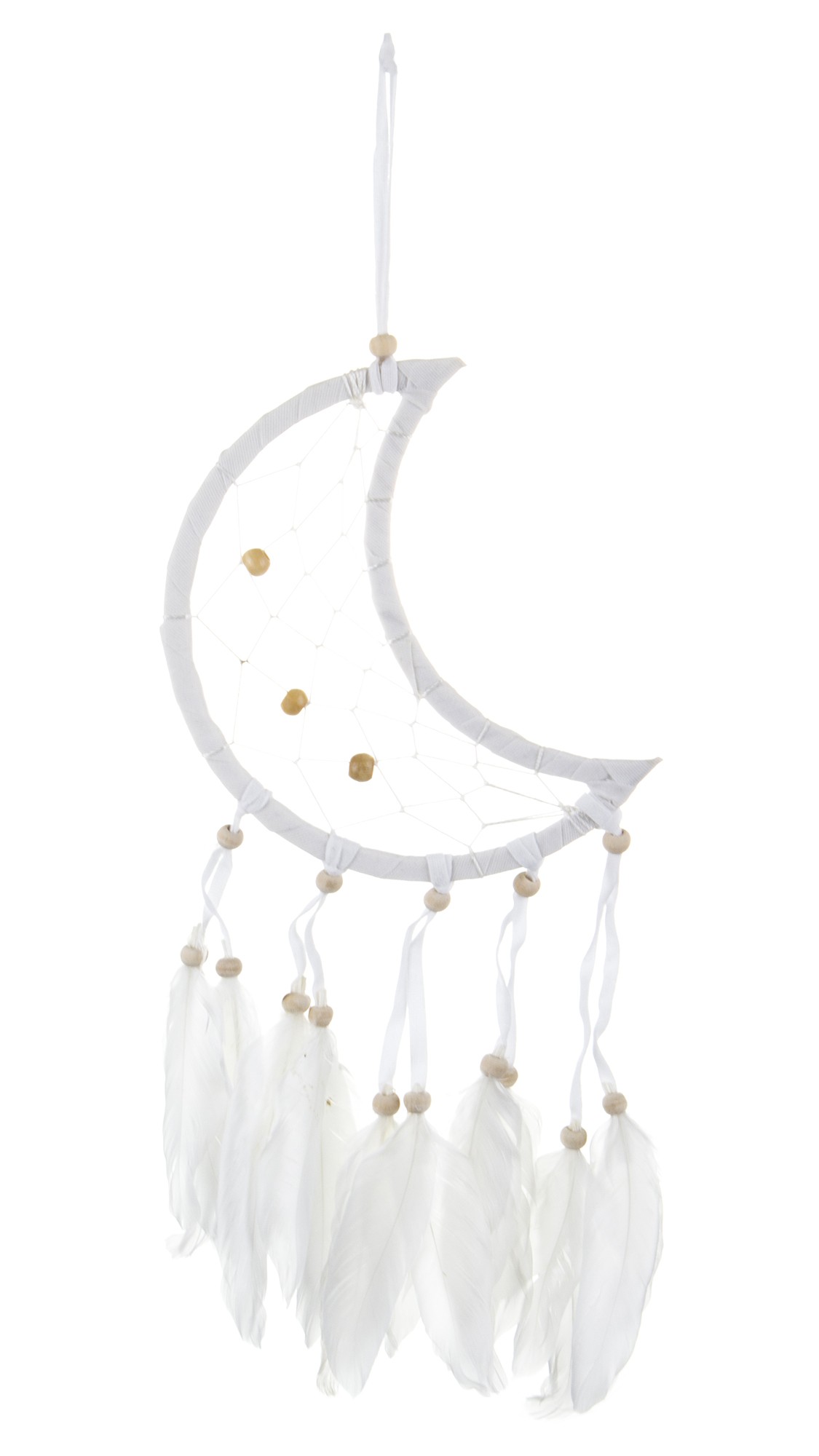 Łapacz Snów Księżyc biały nici bawełniane 136601 Art-Pol
