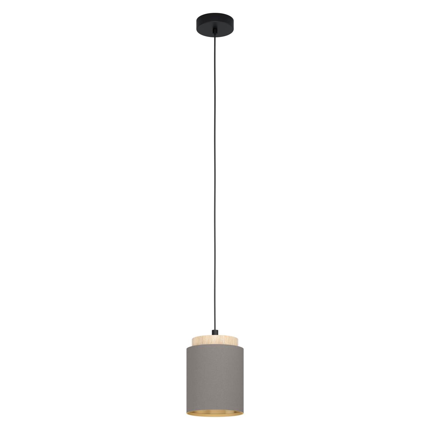 Albariza Lampa wisząca z abażurem Ø 16cm 1 płom. czarna/brązowa EGLO 99445