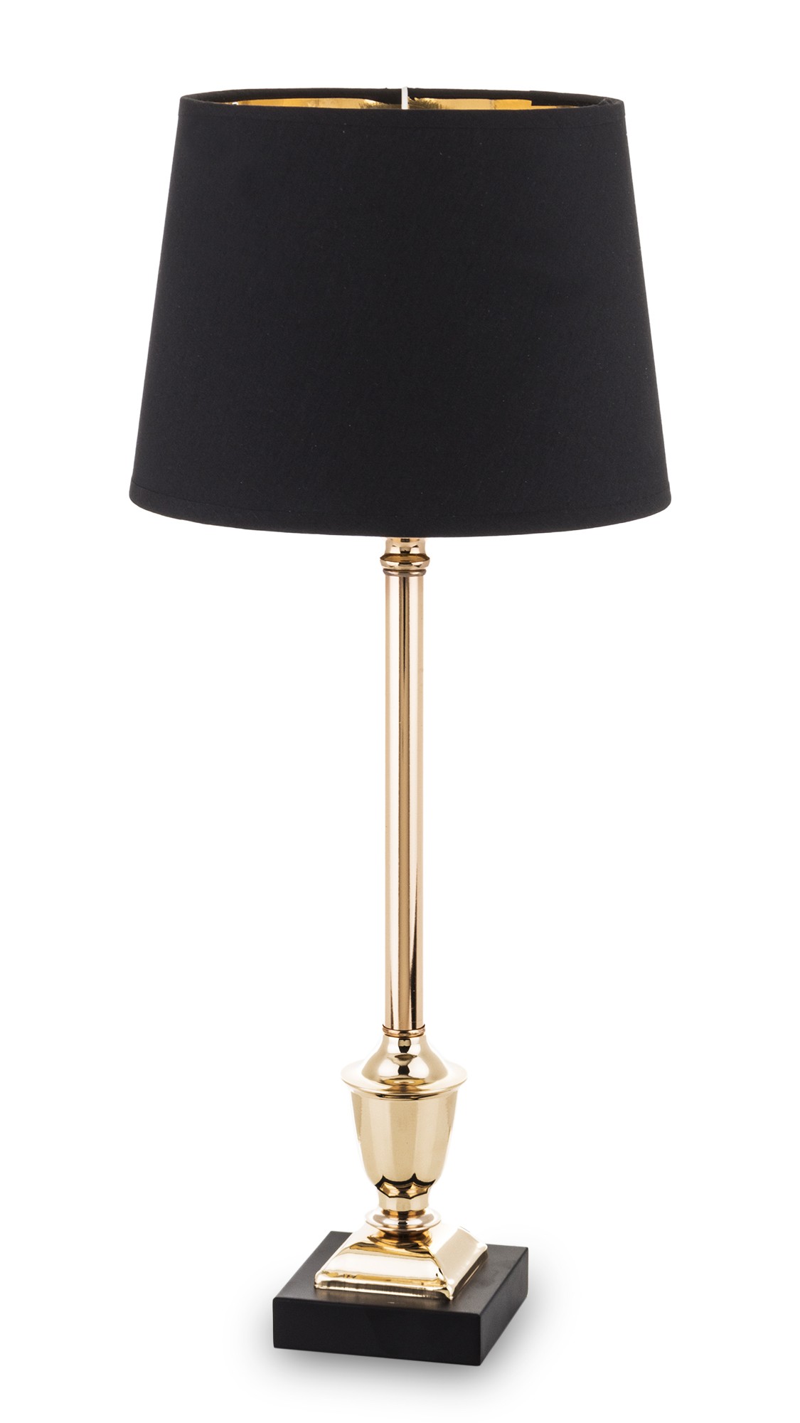 Lampa złota z czarnym abażurem 143501 Art-Pol