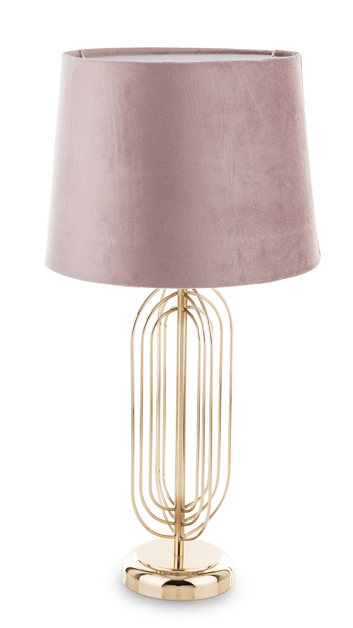 Lampa złoty z różowym abażurem 143512 Art-Pol