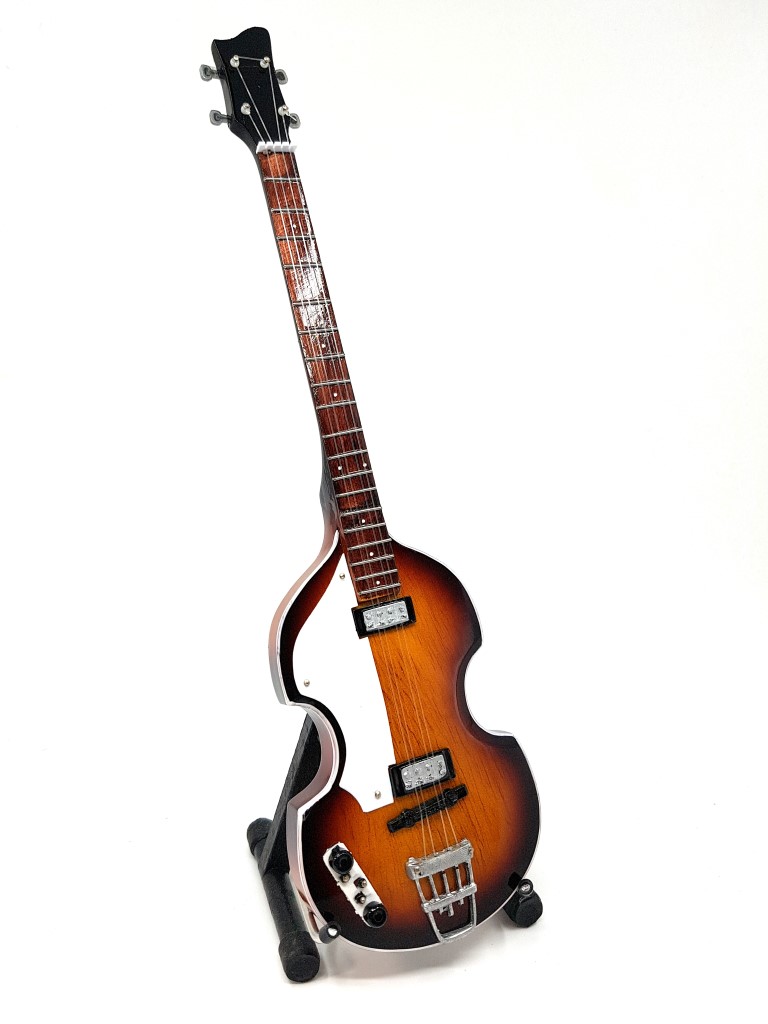 Mini bass guitar - Paul Mc Cartney, the Beatles, MGT-2028, scale 1: 4