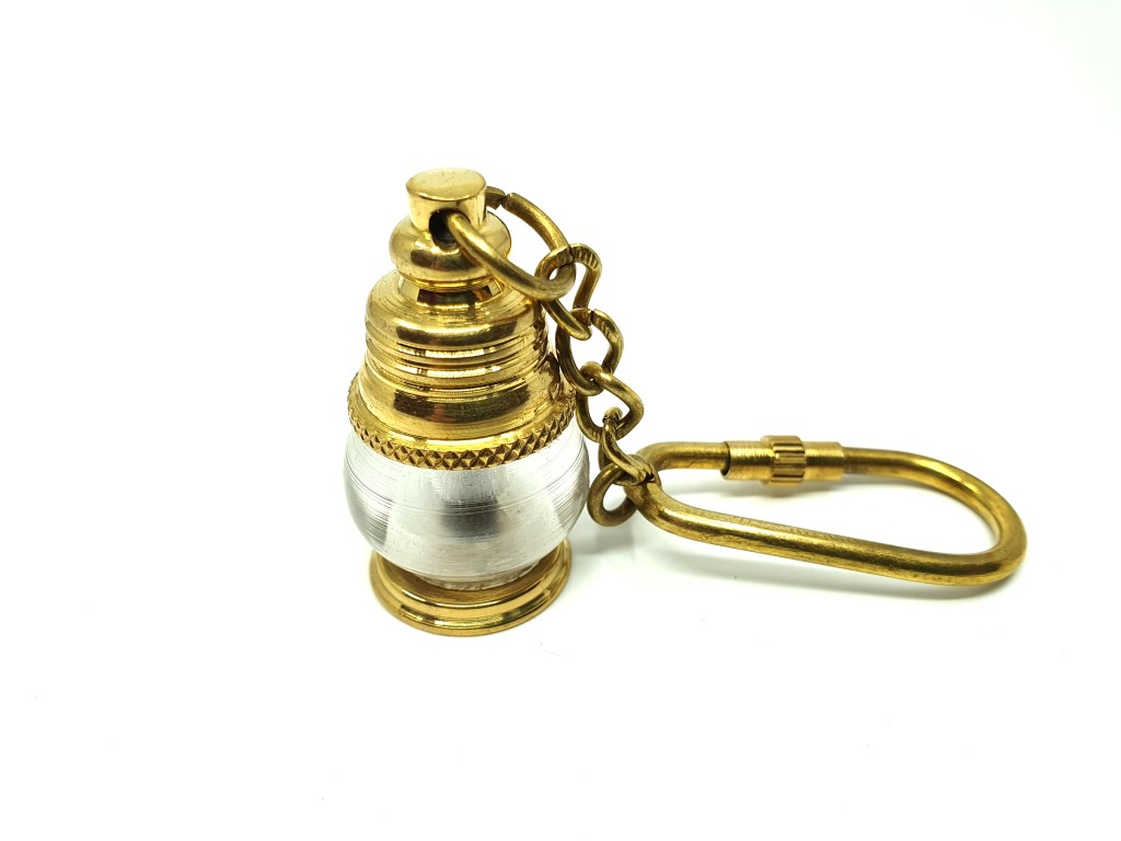 Brass key ring - mini ship lamp KEY-0119