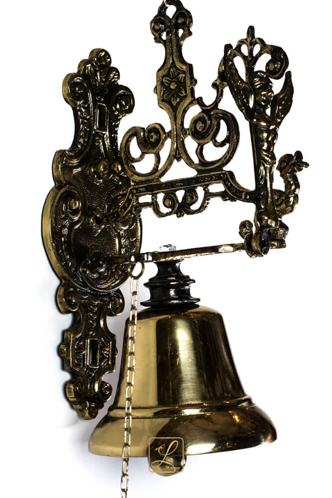 Big bell hanging on the wall Brass No. 52