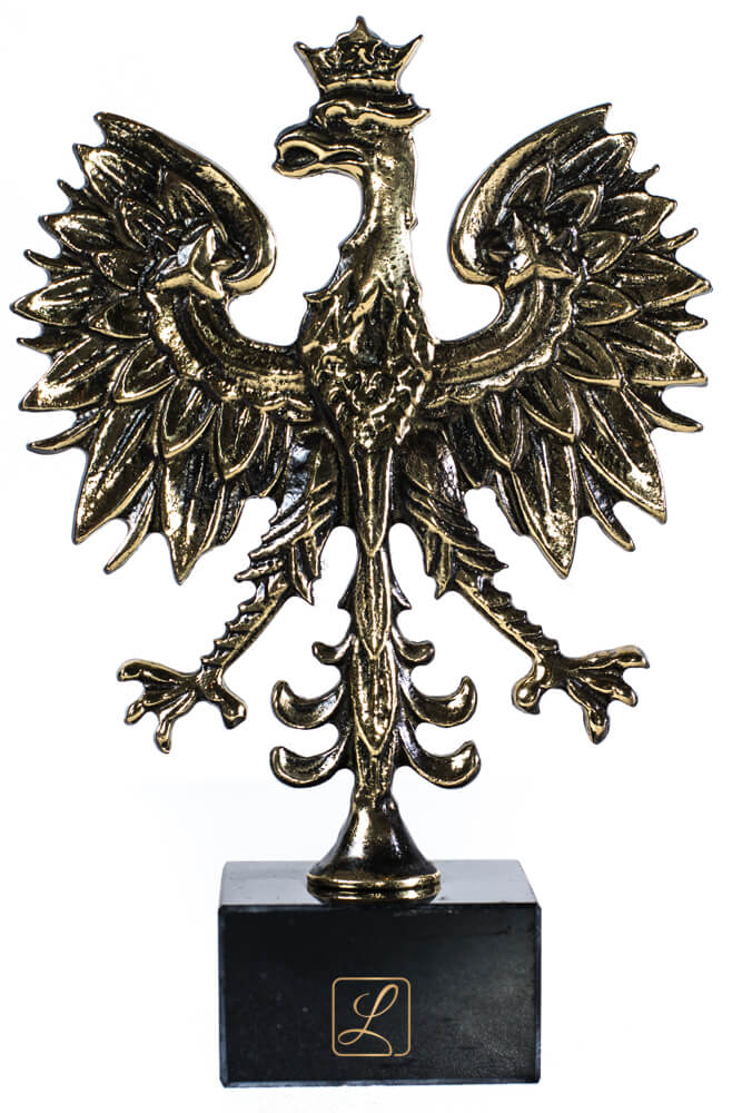 Large Polish emblem - a double-sided statuette - marble