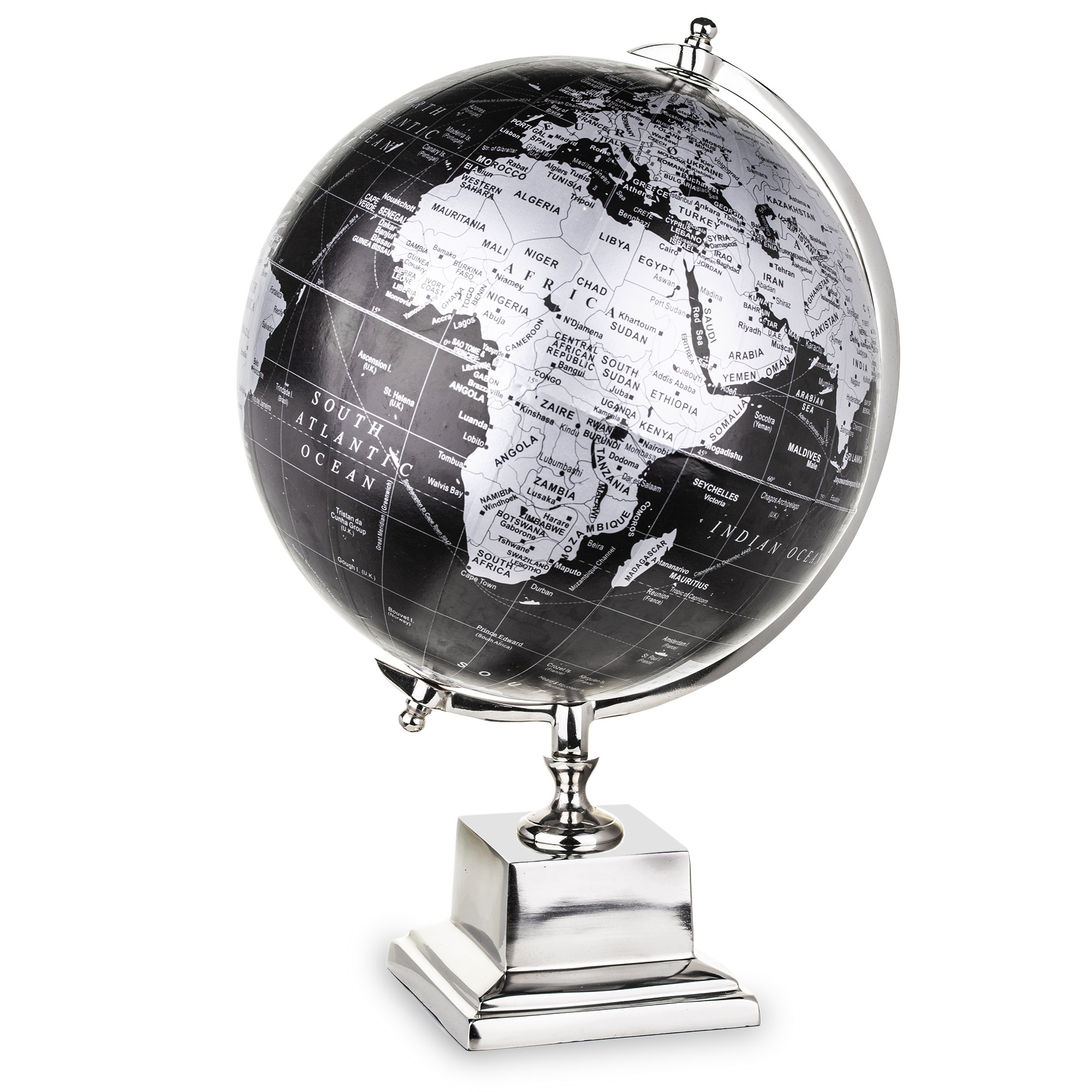 Globus Nowoczesny srebrny czarny gabinetowy 135294 Art-Pol