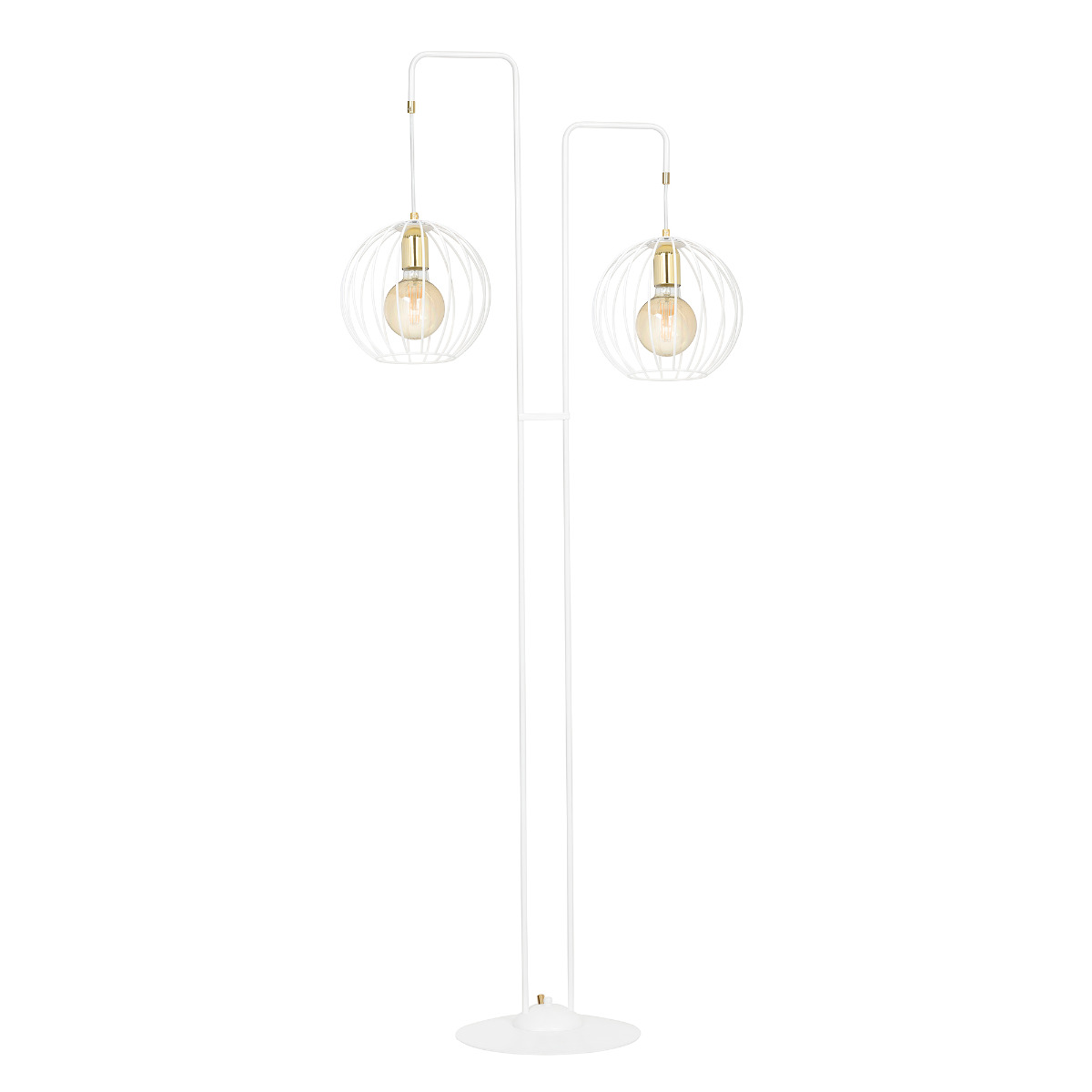Albio Lampa stojąca 2xE27 H155cm biała/złota 145/LP2 Emibig