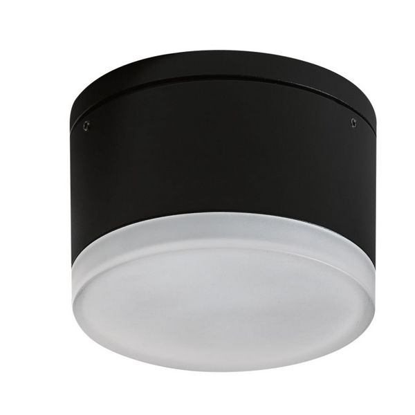 APULIA R LED outdoor plafond lamp Ø10.8cm 10W 3000K IP54 black Azzardo AZ4333