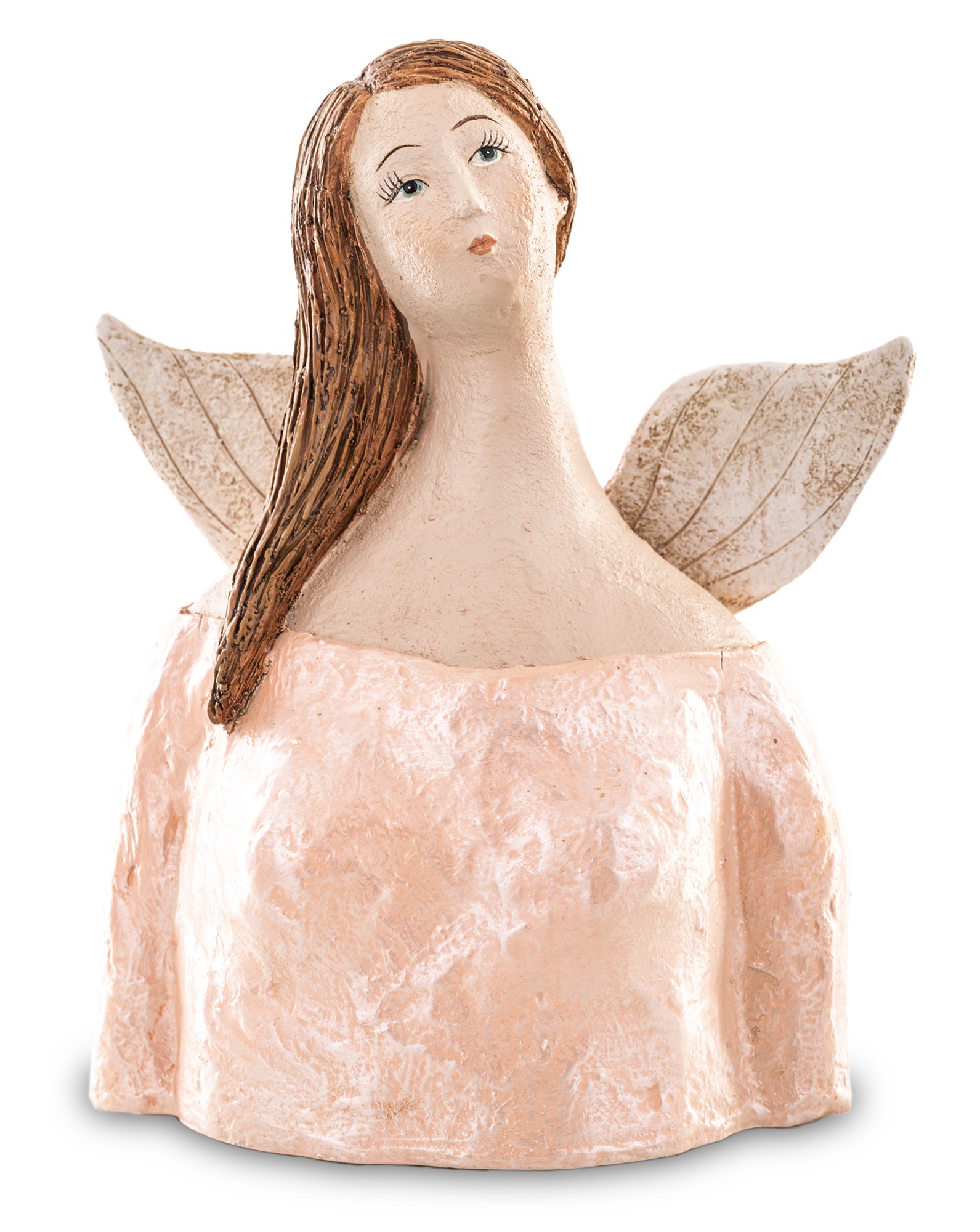 Figurka Anioł tworzywo różowy kremowy 147951 Art-pol