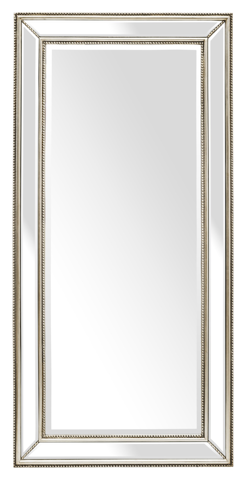 Duże Prostokątne Lustro  175x83x3,5 cm rama 3-11,5 cm drewno szkło srebrny 118380 Art-Pol
