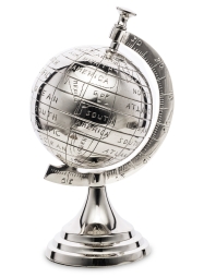 Globus Dekoracyjny srebrny metal 125515 Art-Pol