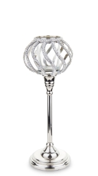 Świecznik srebrny z kryształkami 138824 Art-Pol