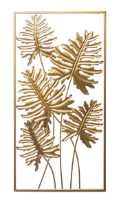 Dekoracja Ścienna Liście złote w ramce 129375 Art-Pol