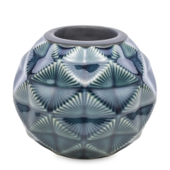 Świecznik Tealight granatowy czarny ceramika 128655 Art-Pol