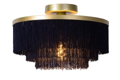 EXTRAVAGANZA FRILLS lampa plafon z abażurem Ø 35cm E27 złota/niebieska 03142/35/02 Lucide