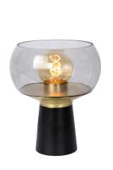FARRIS Lampa stołowa E27 czarna/szkło transparentne 05540/01/30 Lucide
