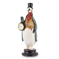 Figurka Pingwin Z Zegarkiem 163227
