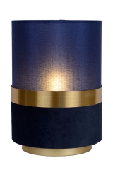 EXTRAVAGANZA TUSSE Lampa stołowa z abażurem E14 H22cm złota/niebieska Lucide 10509/81/35