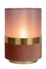 EXTRAVAGANZA TUSSE Lampa stołowa z abażurem E14 H22cm złota/różowa Lucide 10508/01/66