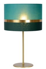 EXTRAVAGANZA TUSSE Lampa stołowa z abażurem E27 H50cm złota/zielona Lucide 10509/81/33