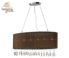 SIDNEY brown oval 6-flame chandelier lamp Azzardo AZ1839