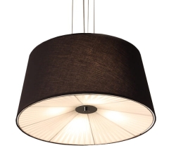 Bali Lampa wisząca z abażurem Ø50 cm 4 płom. czarna/chrom Light Prestige LP-1322/1P BK