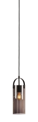 GLORY Lampa wisząca Ø 12cm E27 czarna/szkło dymione Markslojd 108218