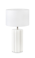 COLUMN Lampa stołowa z abażurem E14 H44cm biała Markslojd 108220