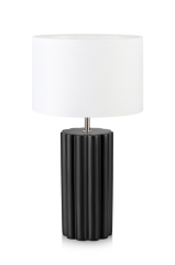 COLUMN Lampa stołowa z abażurem E14 H44cm czarna/biała Markslojd 108221