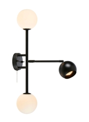 BESIDE Lampa kinkiet 2xG9+GU10 czarna biała Markslojd 108255