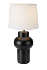 SHAPE Lampa stołowa z abażurem E27 H 46cm czarny/biały 108449 MARKSLOJD