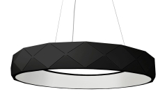 Reus Lampa wisząca LED Ø60 cm 36W 4000K czarna Light Prestige LP-8069/1P LED BK