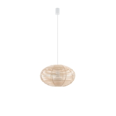 RATTAN S Lampa wisząca Ø 40cm E27  kolor naturalne drewno/biała Nowodvorski 11153